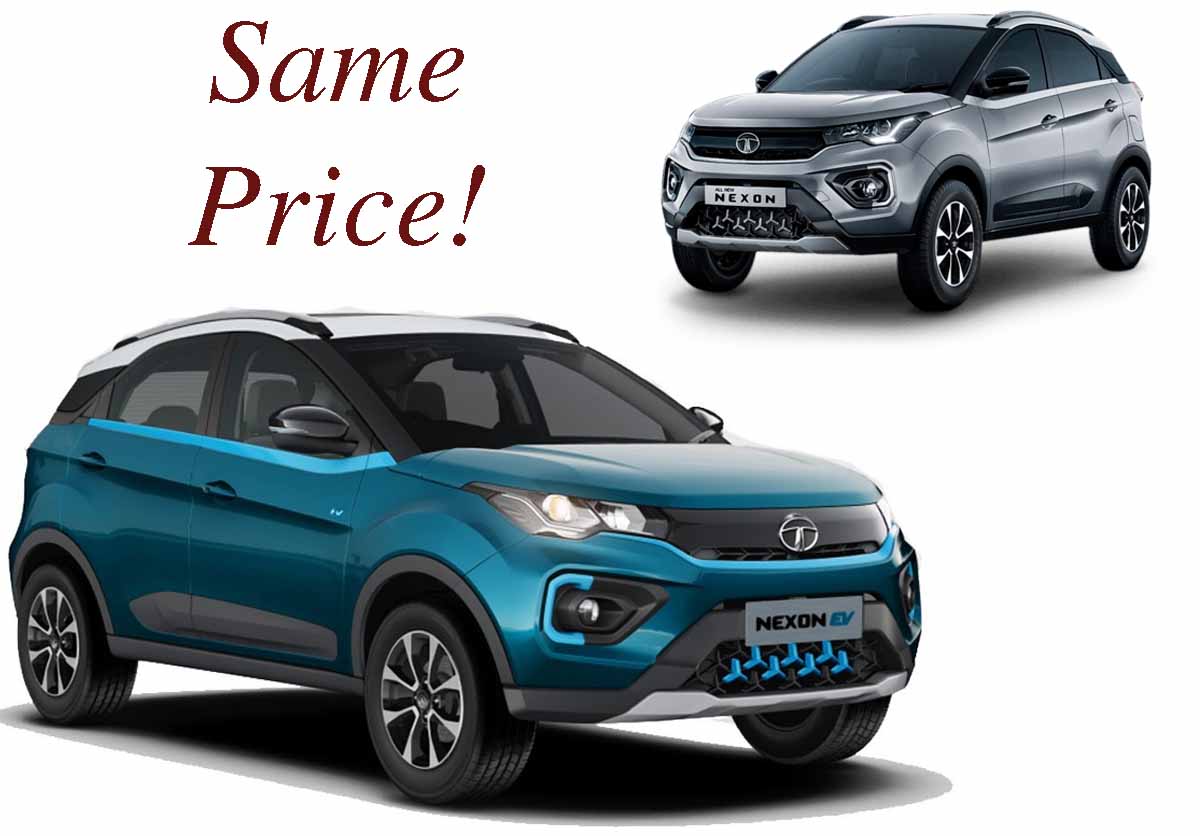 tata nexon ev vs nexon same price maharashtra