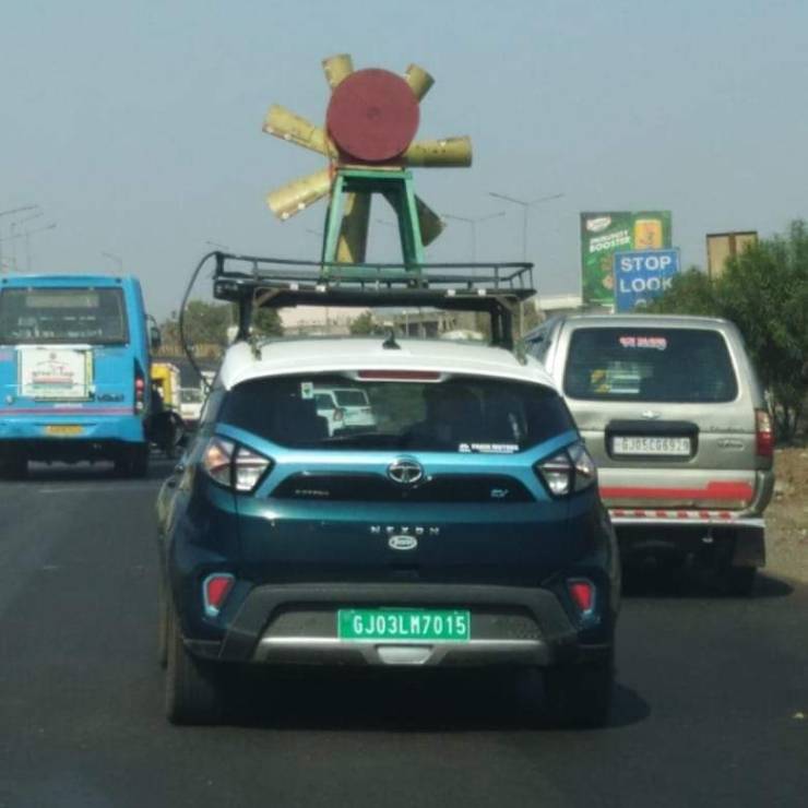 tata nexon ev windmill modification rear image