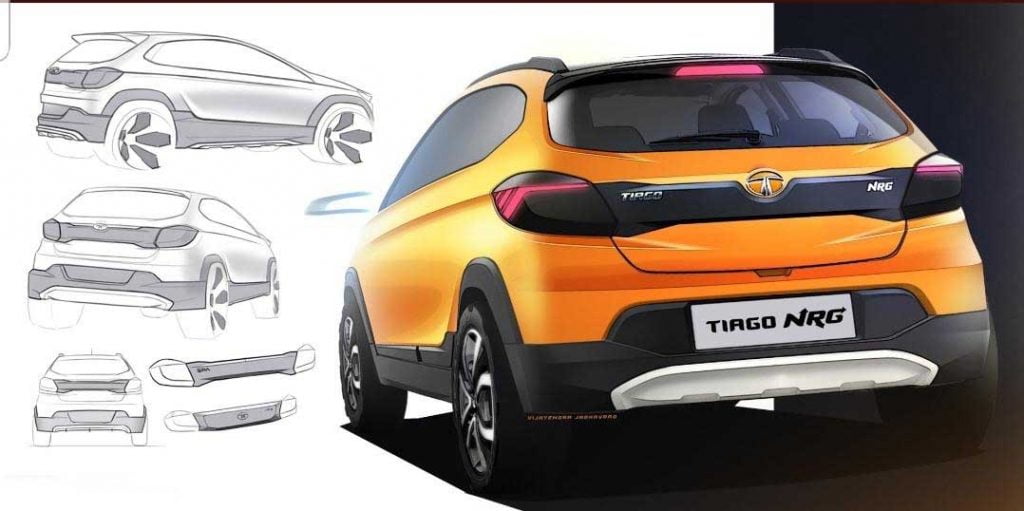 tata tiago nrg design sketch rear