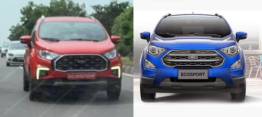 2021 ford ecosport facelift vs old model images