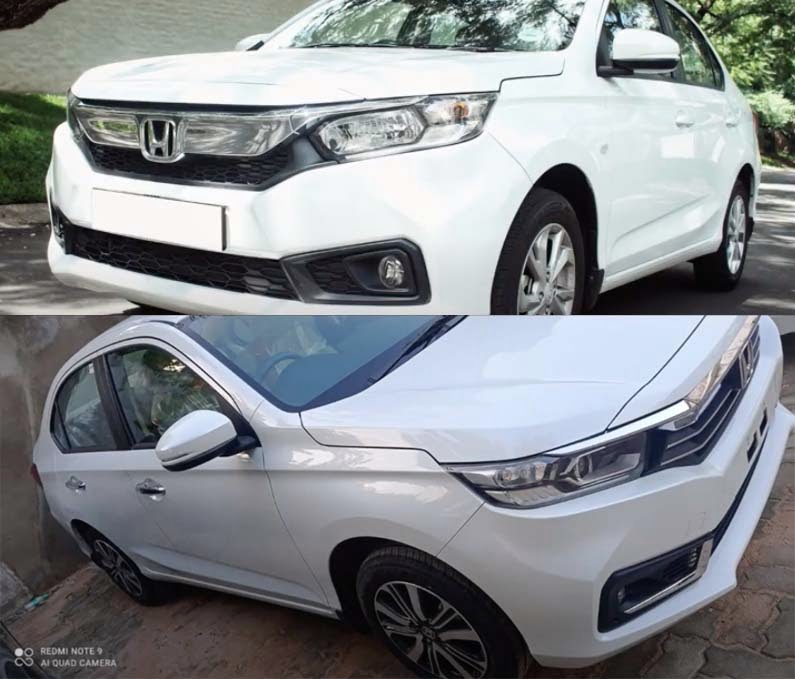 2021 honda amaze facelift headlight vs old model