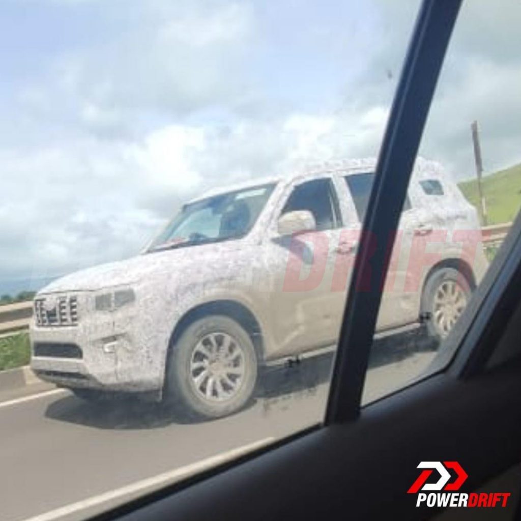 2022 mahindra scorpio front three quarters spy image