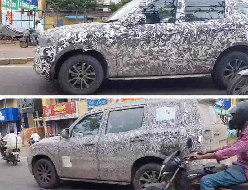 2022 mahindra scorpio side profile camouflage