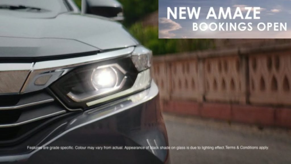 honda amaze facelift headlight image