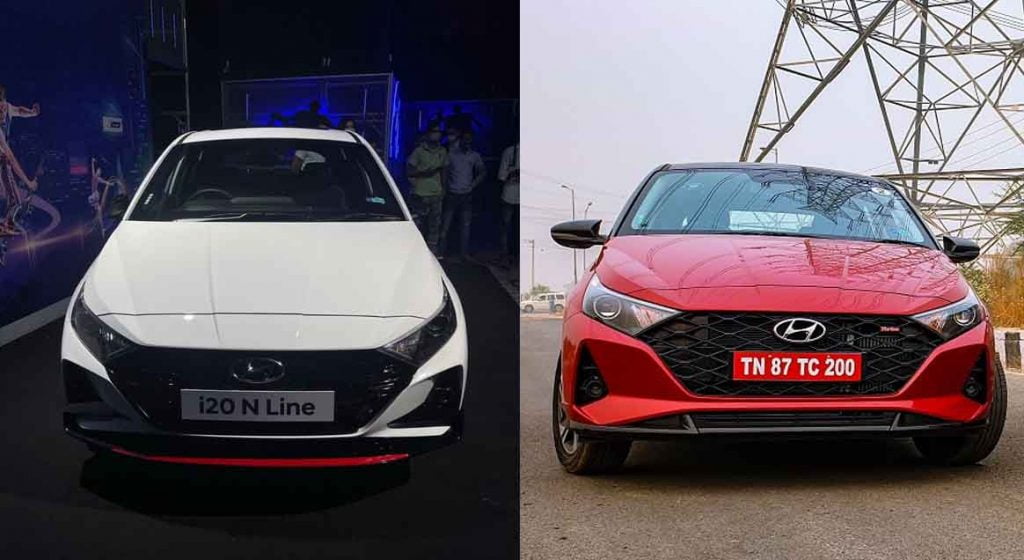 hyundai i20 n-line vs i20 turbo front