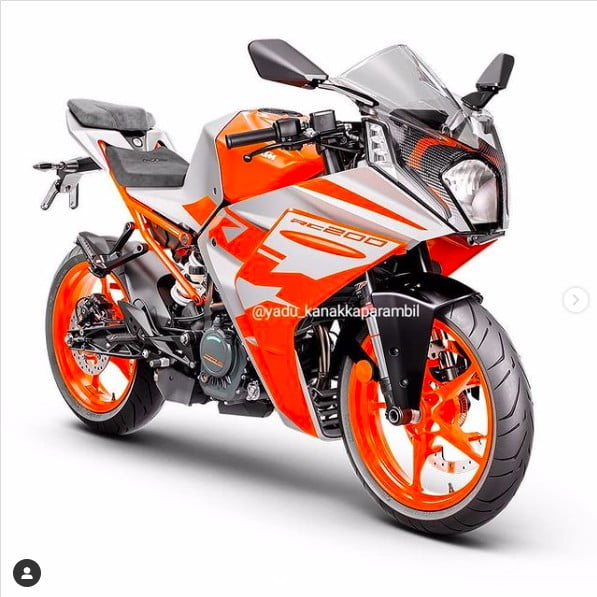 new 2022 ktm rc200 images front three quarters