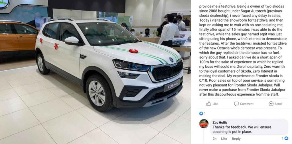 Skoda Loyalist Frustrated by Dealership Assured ‘Coaching’ of Staff by