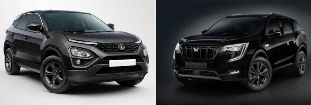 tata harrier dark edition-mahindra xuv700 black edition