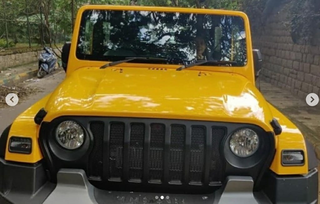 First Yellow Mahindra Thar Front