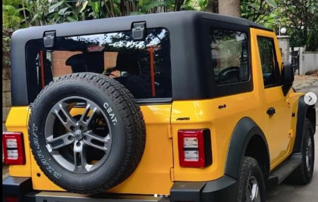 First Yellow Mahindra Thar Rear