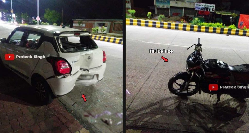 Hero HF Deluxe Maruti Swift accident