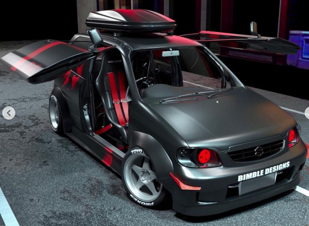 Here is The Craziest Wide Body Modified Maruti Alto You’ll Ever See