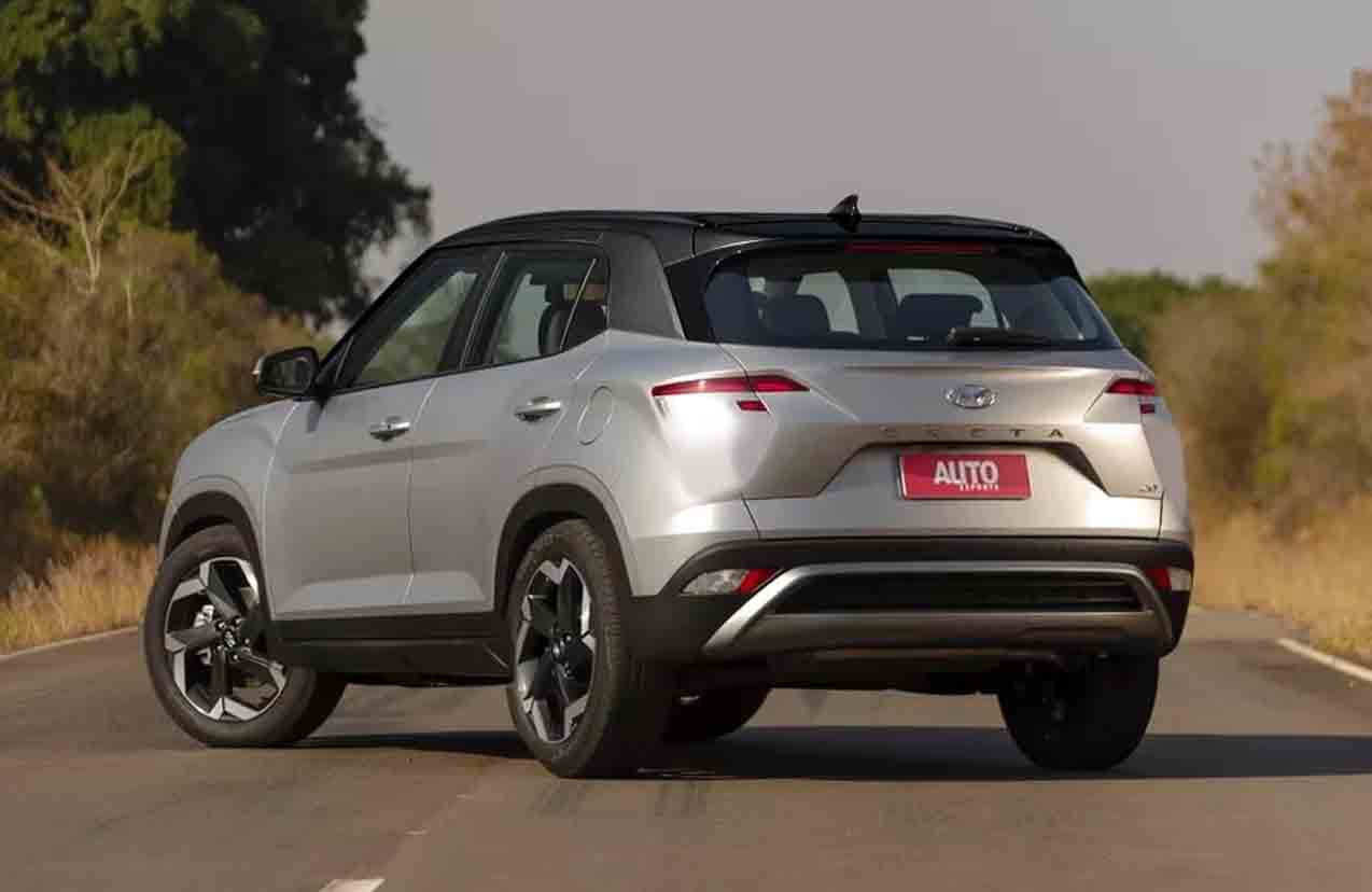 2022 hyundai creta facelift rear three quarters image