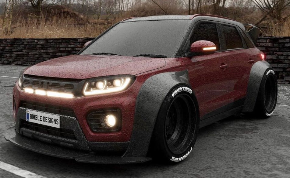 Brezza wide body concept front Car Blog India Brezza Wide Body Concept Front