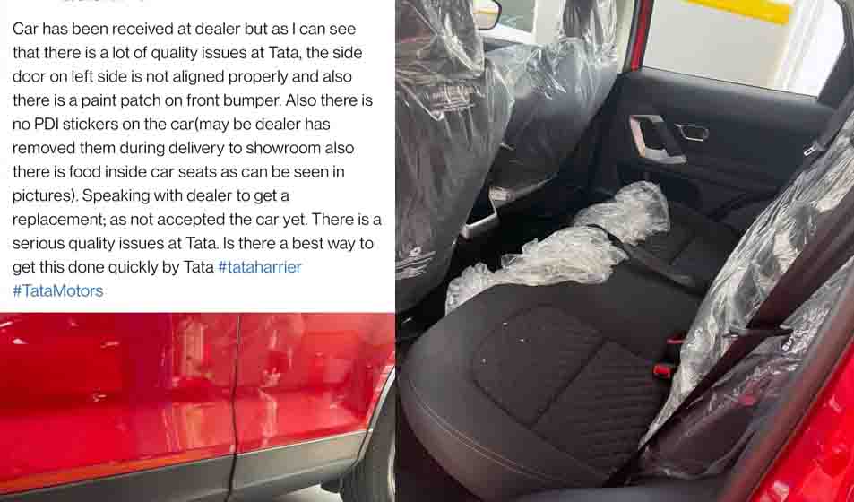 tata harrier buyer food backseat