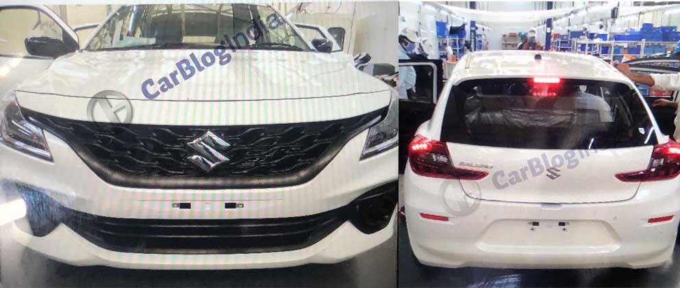 2022 maruti baleno facelift images front rear