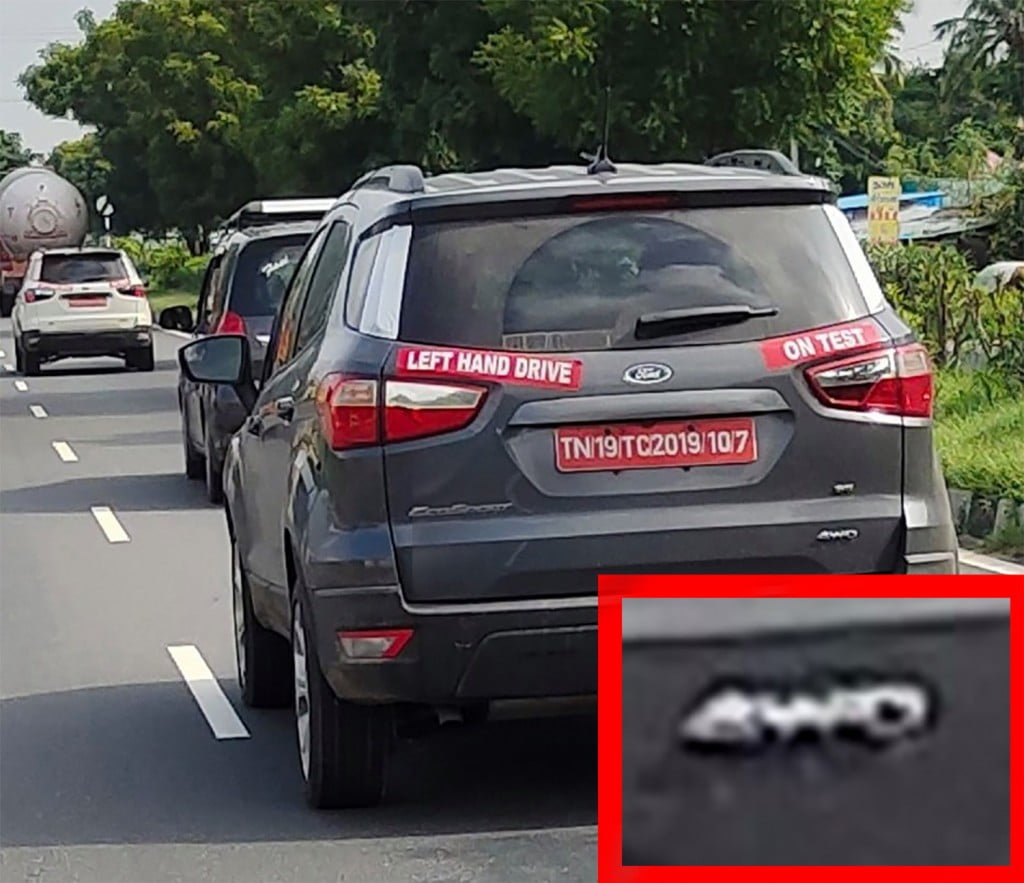 Ford EcoSport 4WD Spied