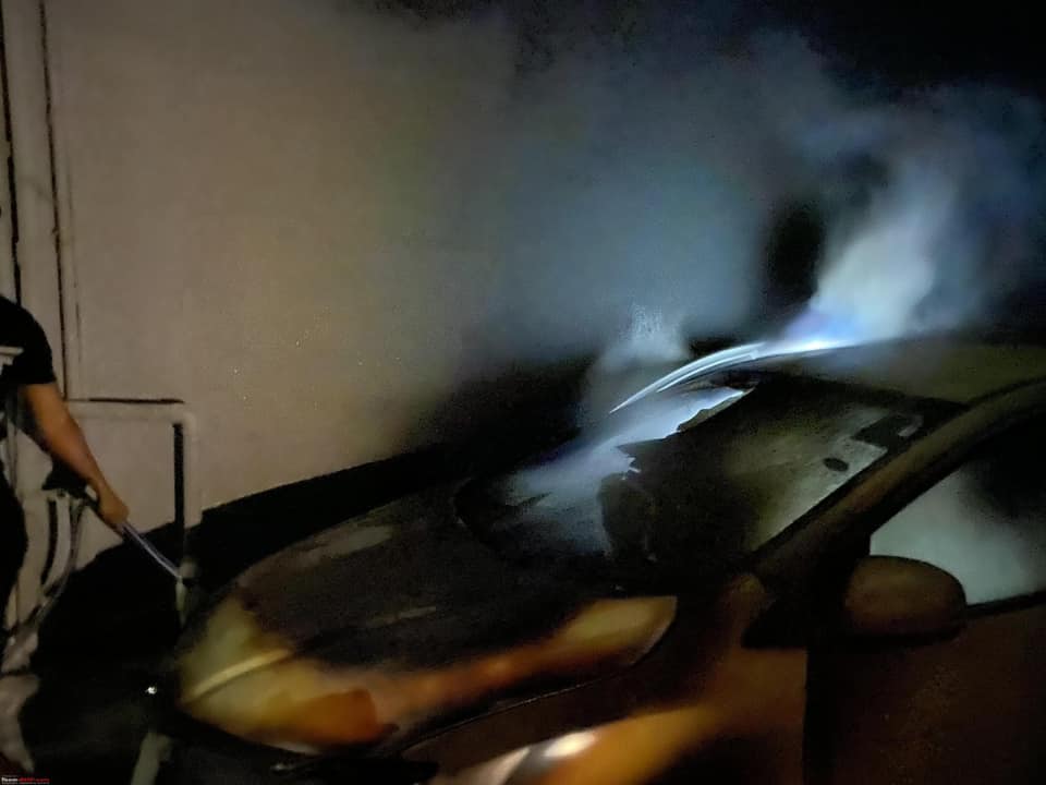 Honda City Catches Fire