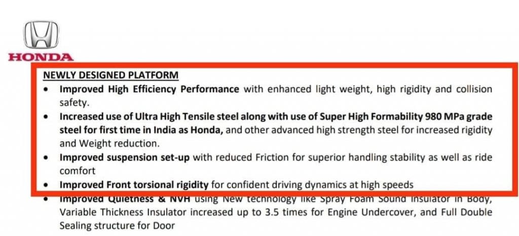 Honda City NCAP Safety