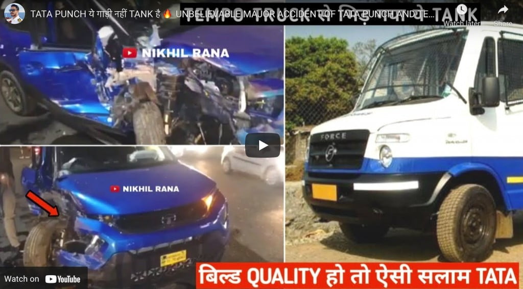 Major accident tata punch Car Blog India Major Accident Tata Punch