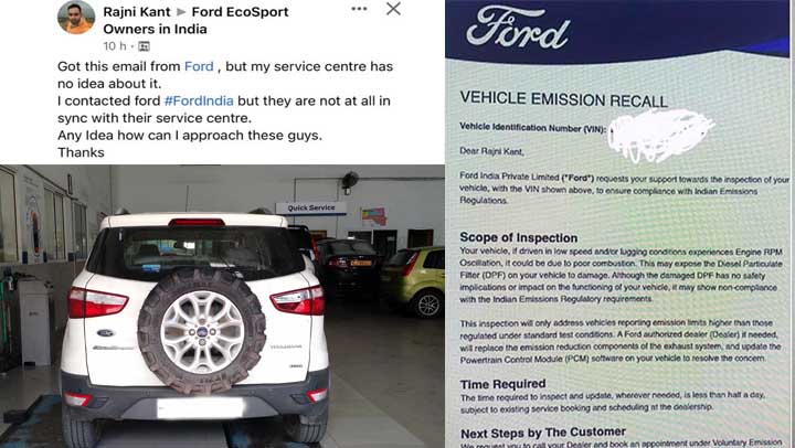 ford ecosport recall