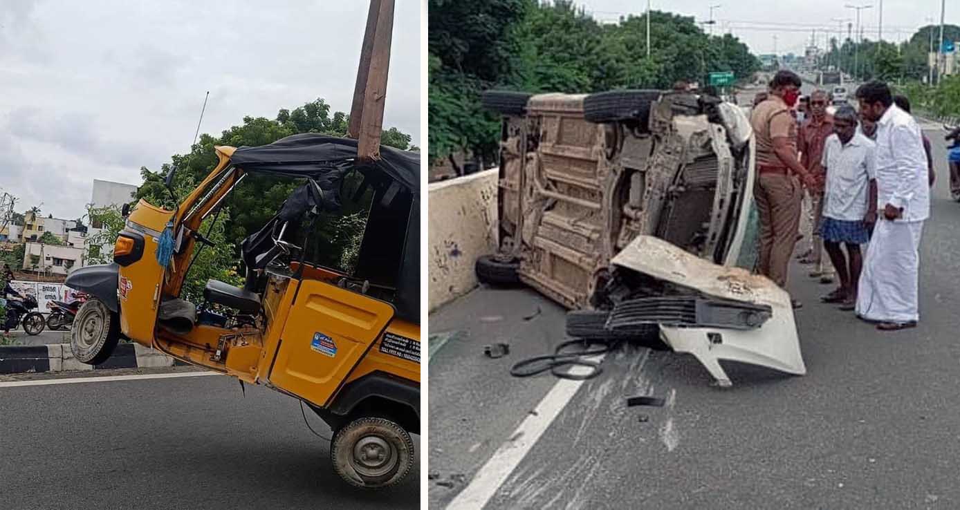 maruti dzire auto rickshaw accident