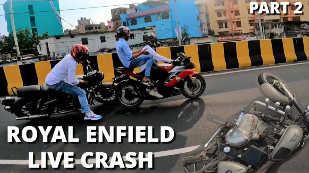 Royal Enfield Crashing Bike