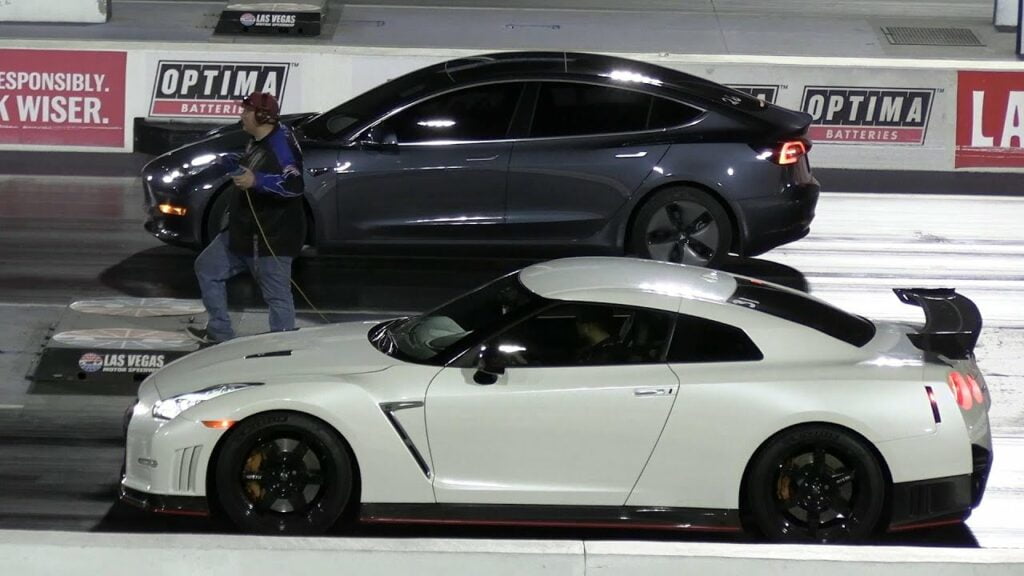 Tesla GT-R Drag Race