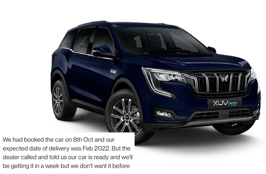 mahindra xuv700 booking delivery
