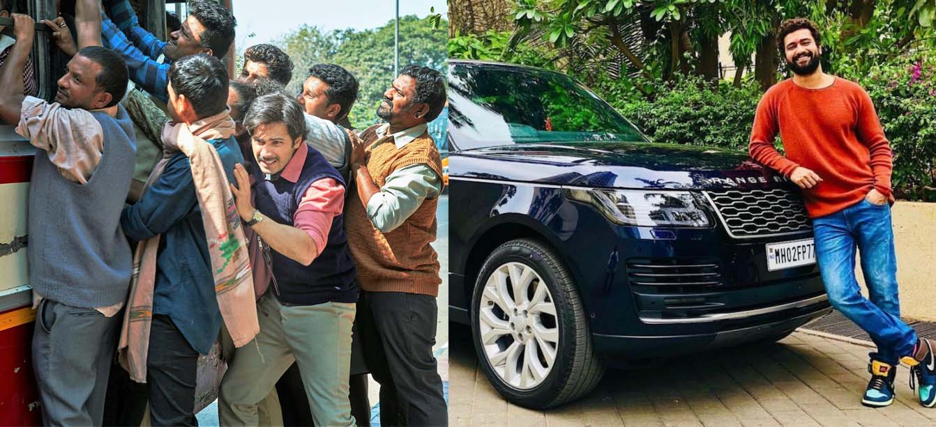 vicky kaushal range rover bus