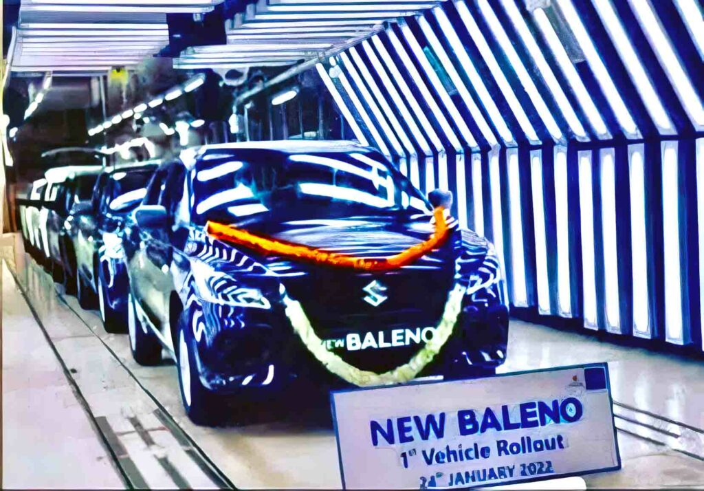 2022 maruti baleno facelift rollout factory