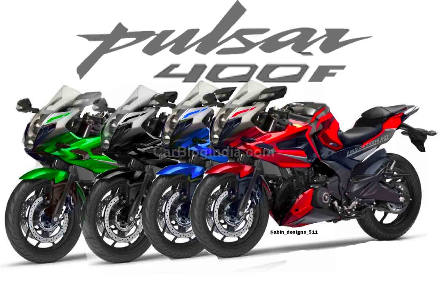 bajaj pulsar 400f images red green blue black