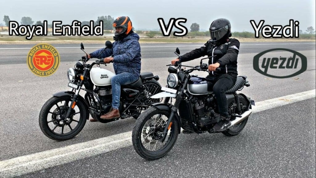 royal enfield meteor 350 vs yezdi scrambler