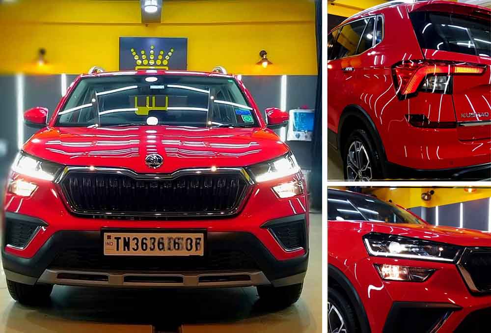 Skoda Kushaq Ceramic Coating Red Car Blog India Skoda Kushaq Ceramic Coating Red