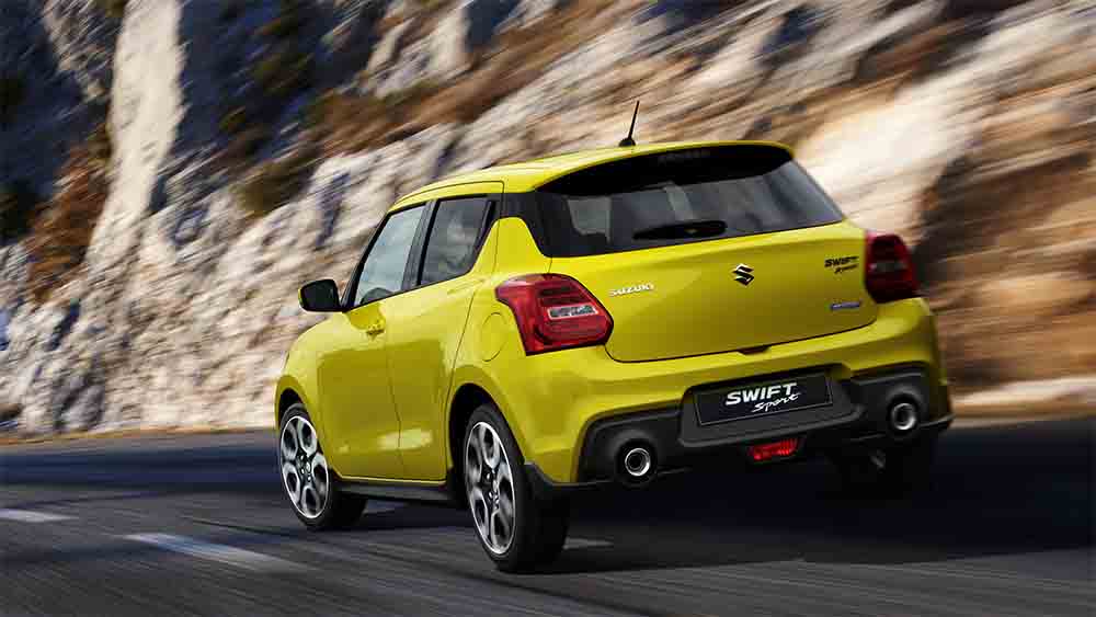 suzuki swift sport rear three quarters