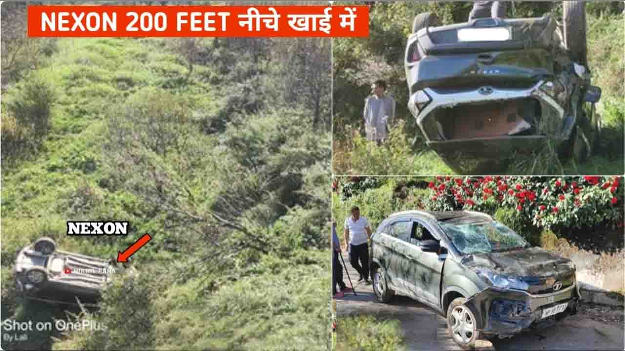 tata nexon accident 200 feet