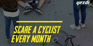 yezdi scare cyclist