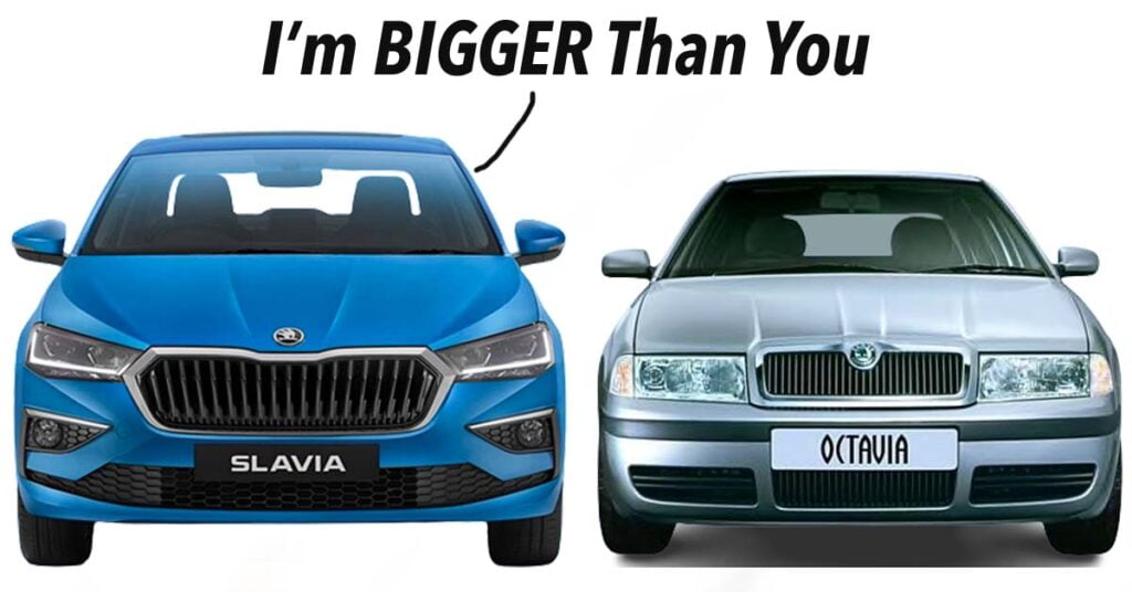 Skoda Slavia vs Mk1 Octavia Dimensions comparison