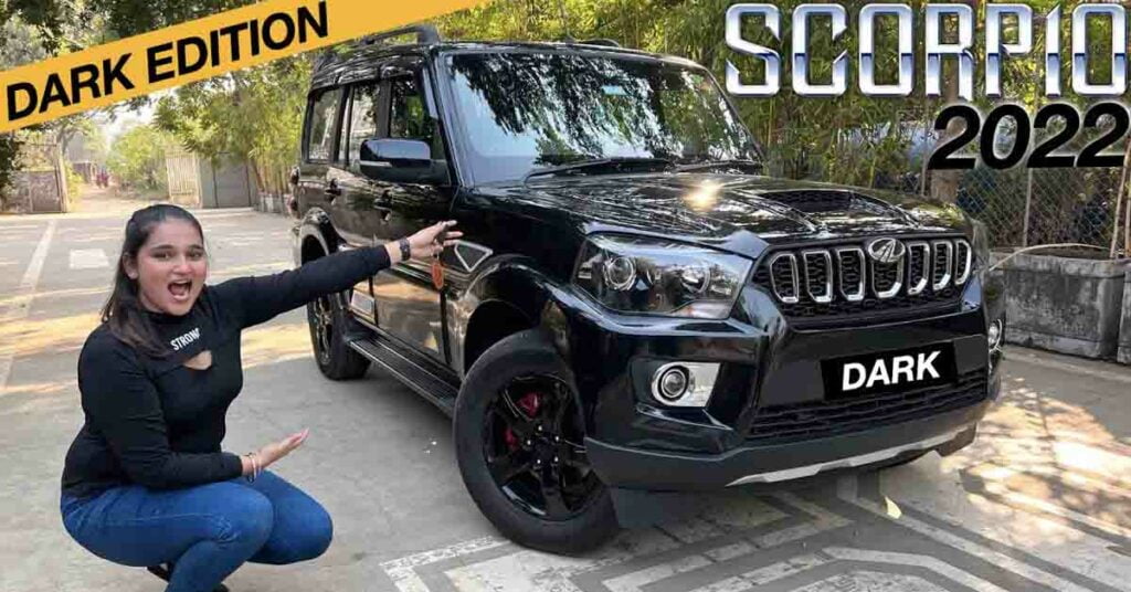 All-black Mahindra Scorpio inspired from Tata Nexon Dark Edition