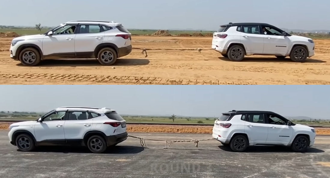 Jeep Compass Vs Kia Seltos TUG OF WAR Ends