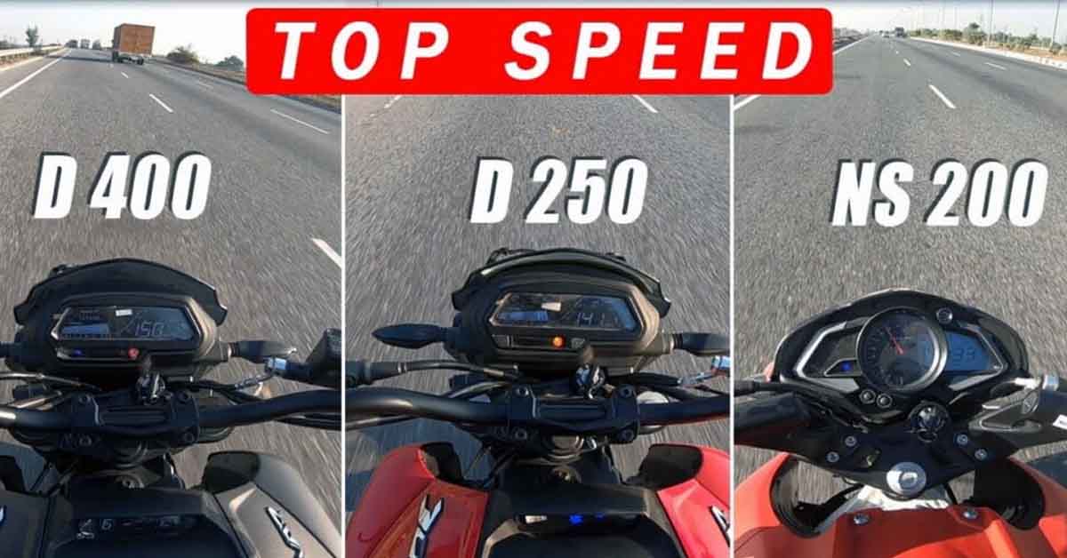 bajaj dominar 400 250 pulsar ns200 top speed