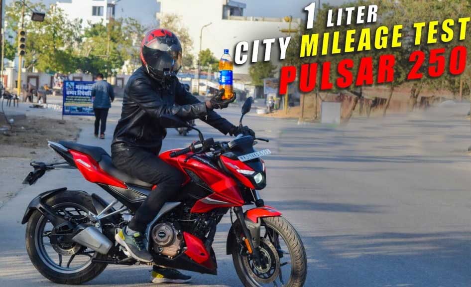 bajaj pulsar n250 city mileage test video