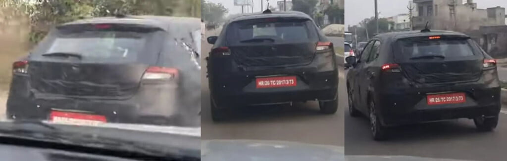 2022 Maruti Baleno Spotted With Redesigned Rear Bumper