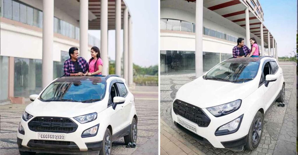 ford ecosport pre wedding shoot image