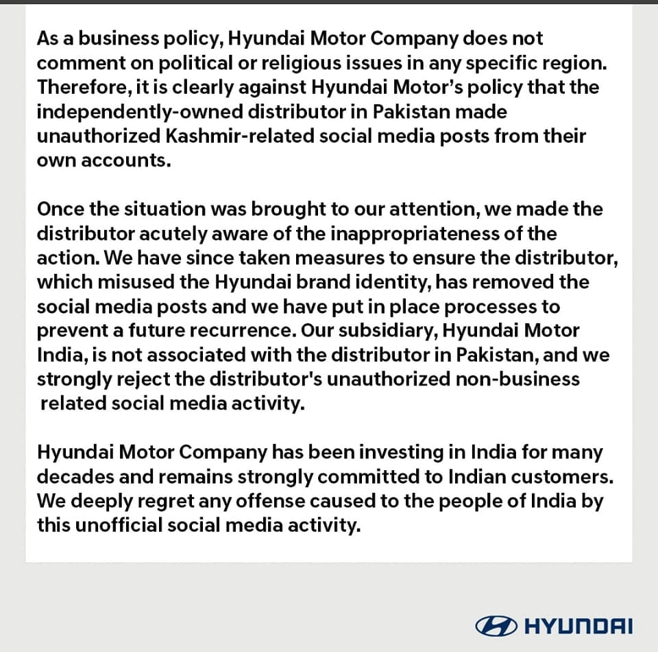 hyundai motor india boycott issue
