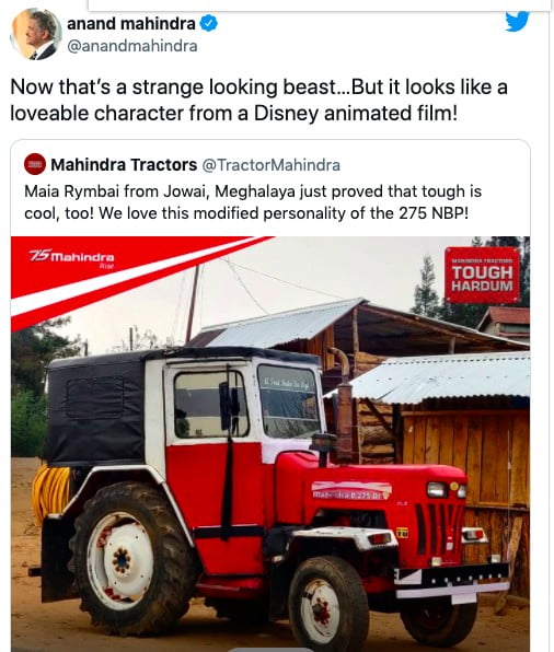 mahindra tractor modified jeep anand mahindra
