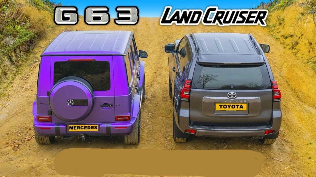 mercedes g63 amg vs land cruiser