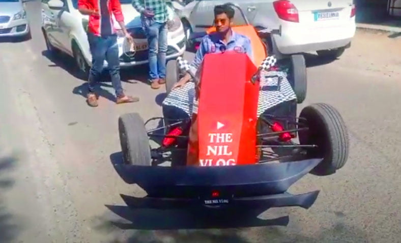 nagpur boy racing car image
