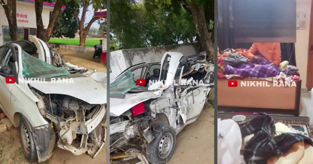 tata tiago accident 130 kmph