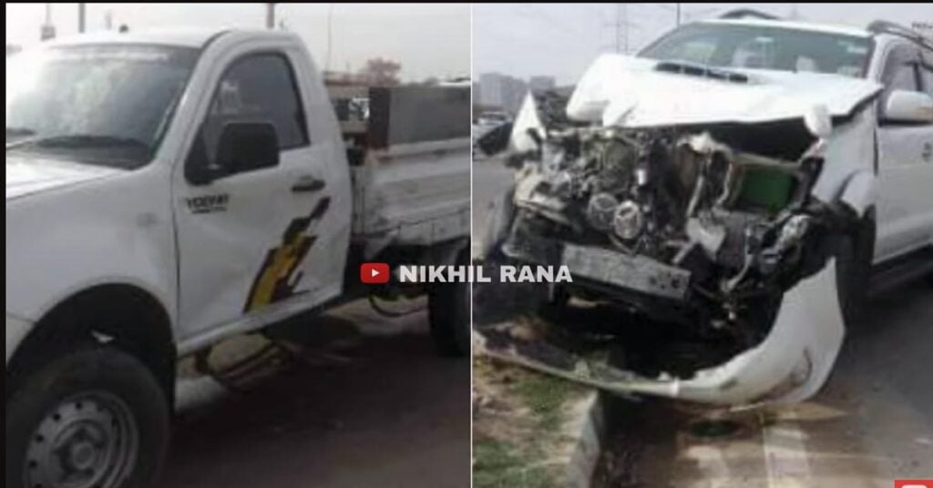 toyota fortuner vs tata yodha high speed accident